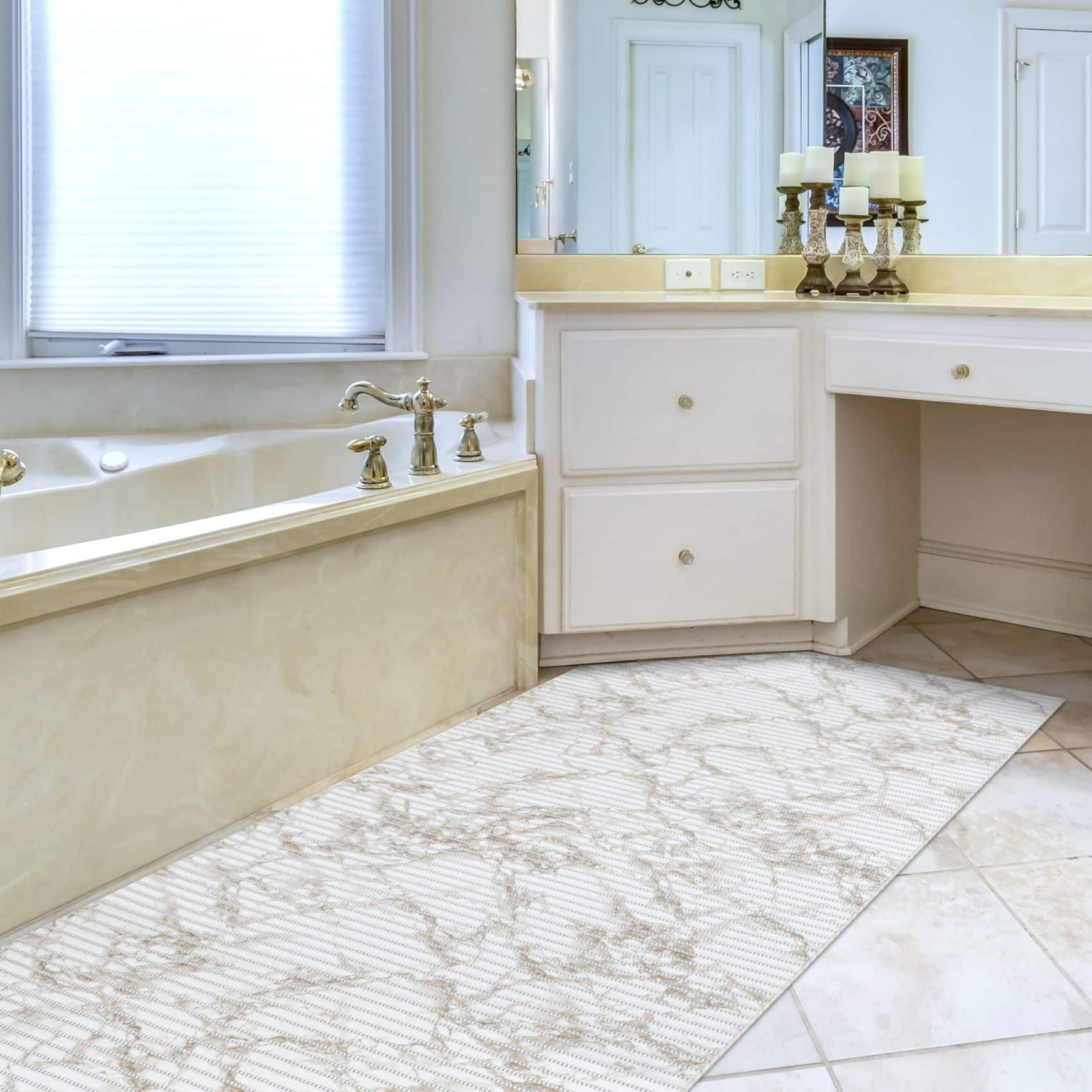 Weichschaummatte Badematte Marmor Braun 100x65cm