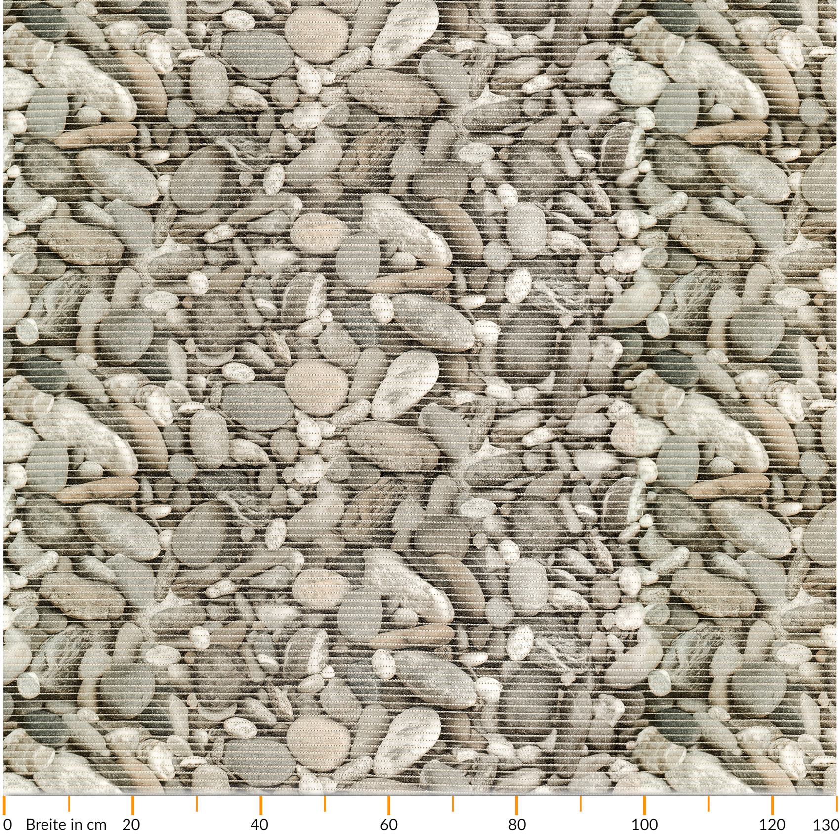 Steine Kieselsteine Grau 50x130cm