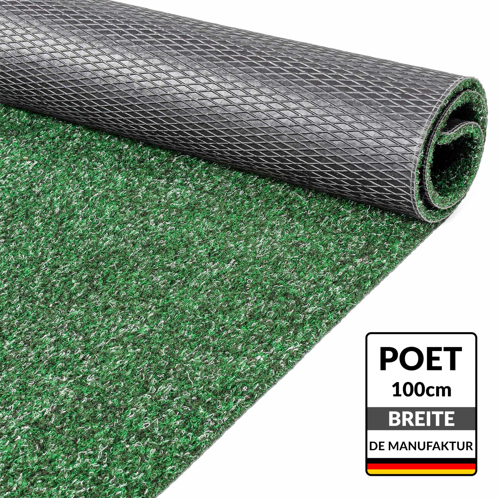Teppichläufer Sauberlaufmatte Schmutzfangmatte Schmutzfangläufer Läufer Flur Eingang POET Breite 100cm Grün