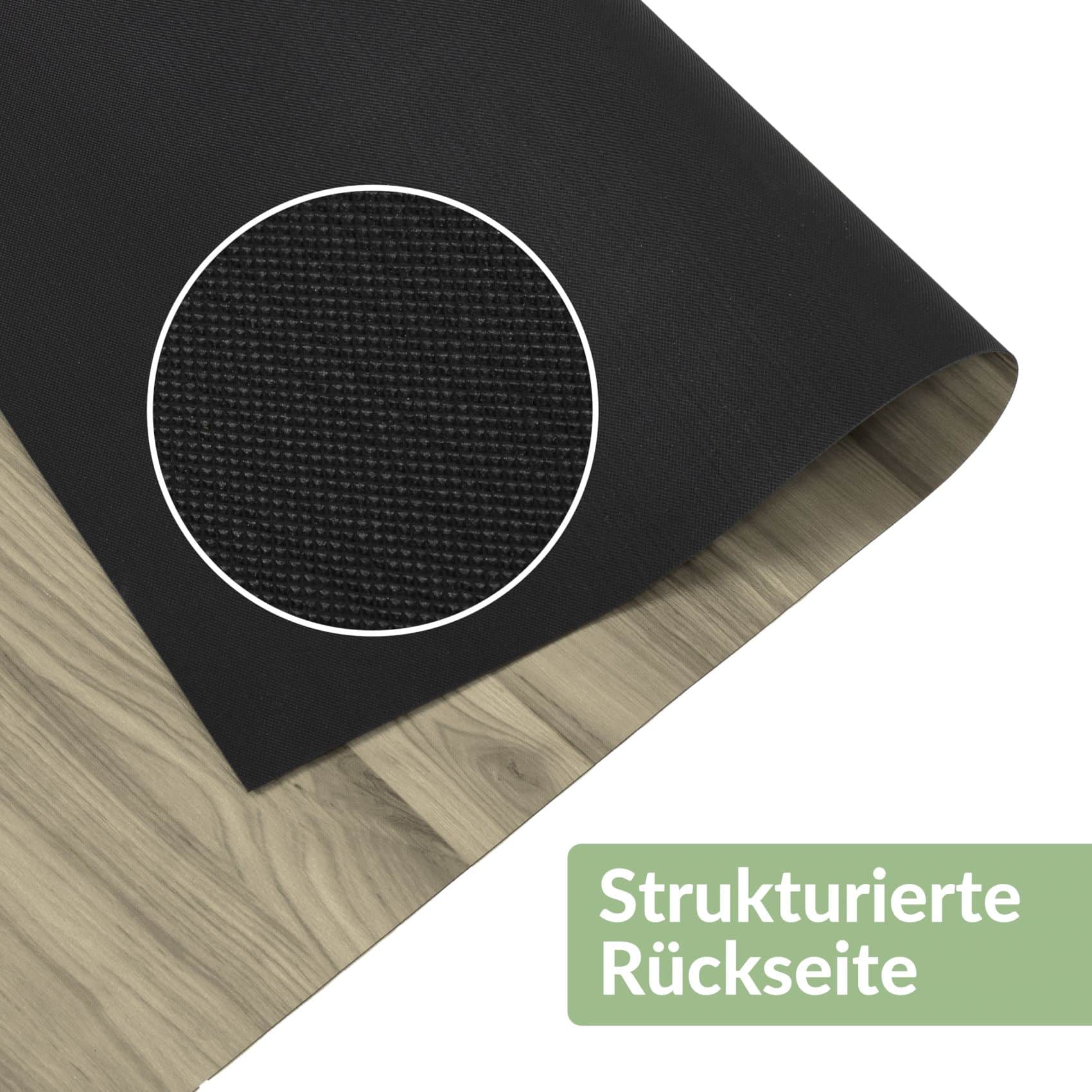 PVC Bodenbelag 1mm Holz Grau 130 x 140 cm