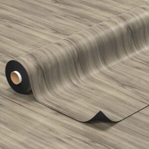 PVC Bodenbelag 1mm Holz Grau 500 x 140 cm