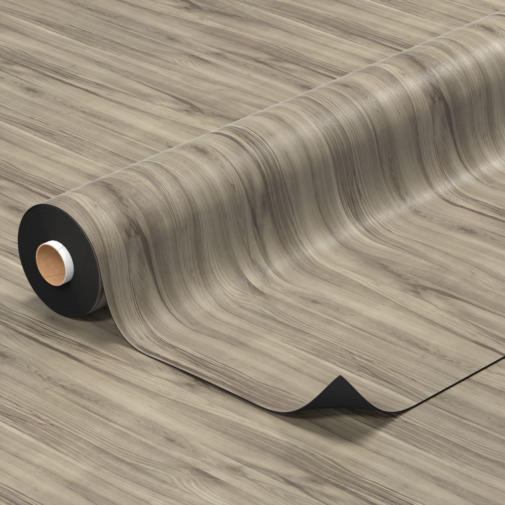 PVC Bodenbelag 1mm Holz Grau 180 x 140 cm