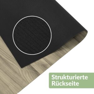 PVC Bodenbelag 1mm Holz Grau 140 x 140 cm