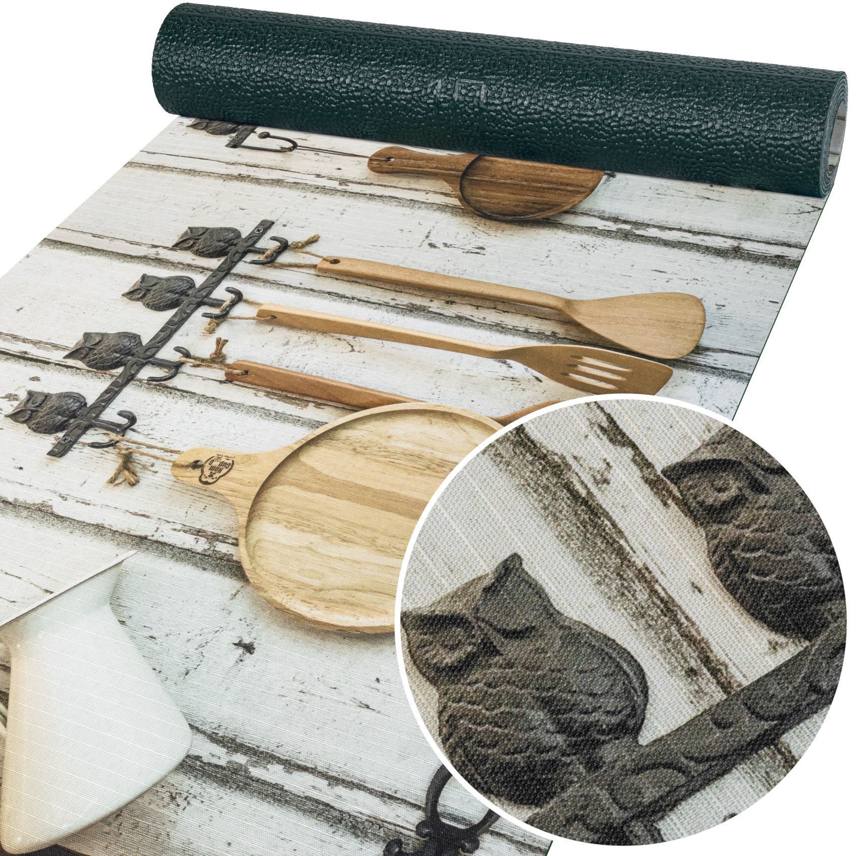 Küchenläufer waschbar Textil + PVC Küchenteppich rutschfest Sprinty Cucina New Mehrfarbig 50cm Breit