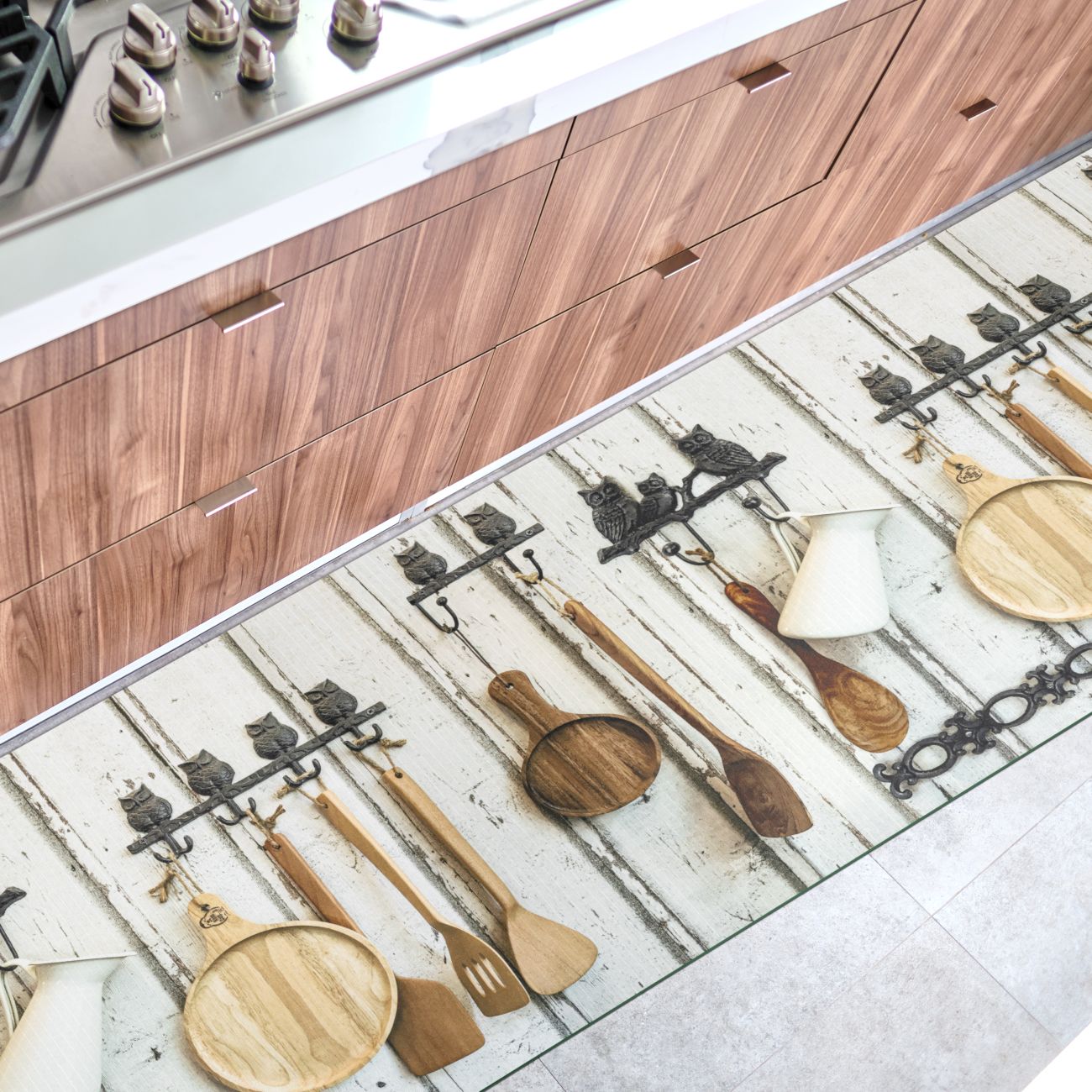 Küchenläufer waschbar Textil + PVC Küchenteppich rutschfest Sprinty Cucina New Mehrfarbig 50cm Breit