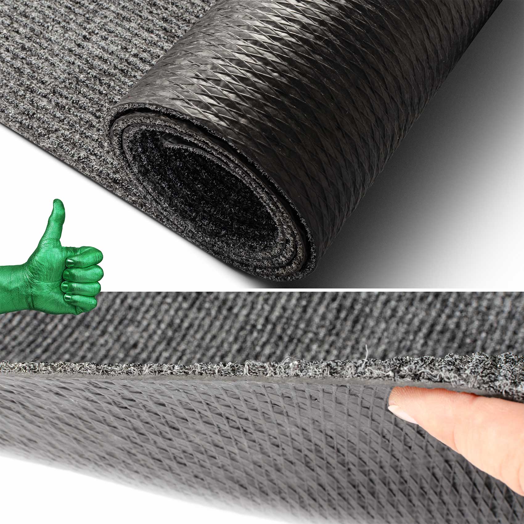 Sauberlaufmatte Teppich Läufer Flur STRIBET 60x90cm Grau — !!! — ABGESCHRIEBEN — !!! — #1