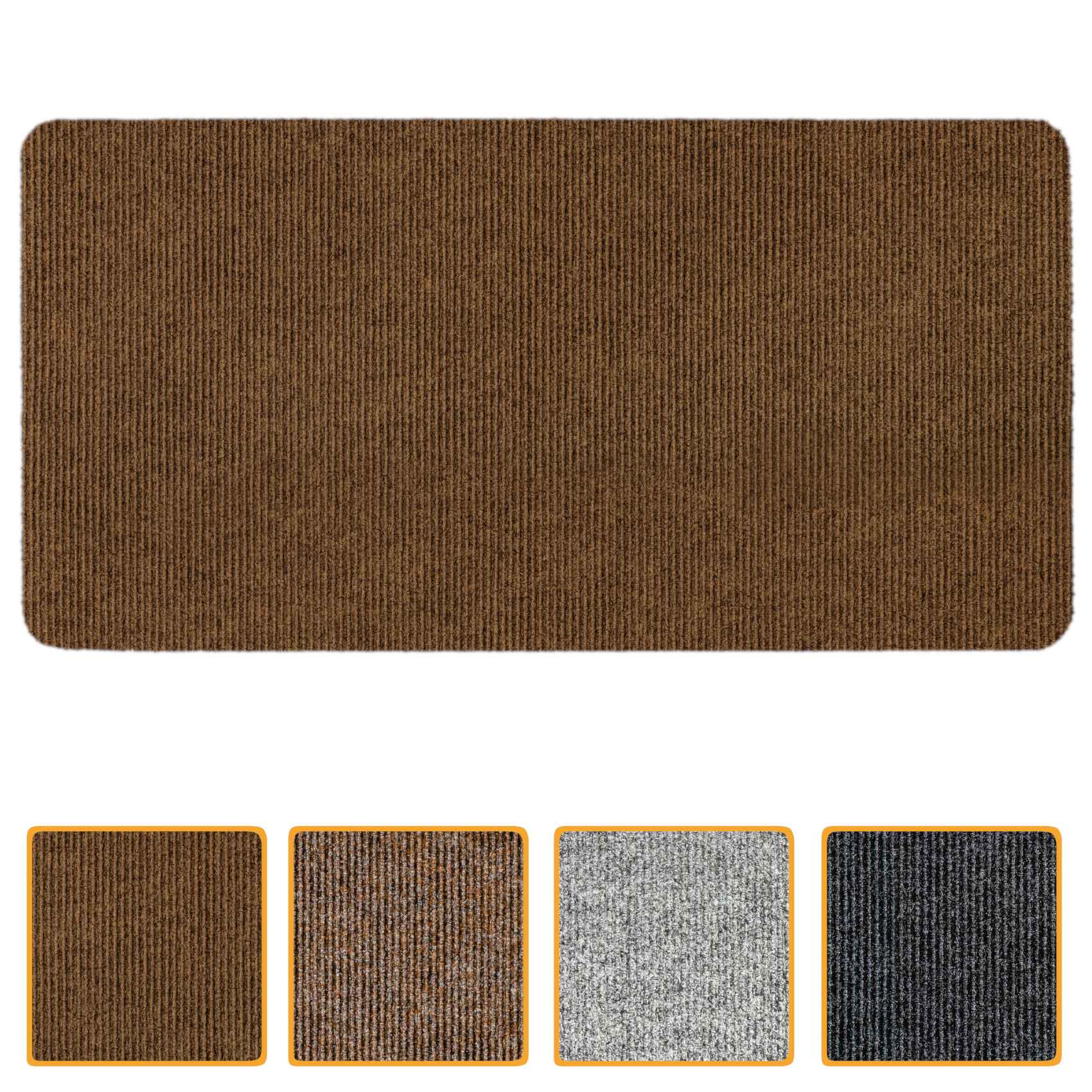 Schmutzfangläufer Teppich Läufer Flur STRIBET 60x90cm Hellbraun — !!! — ABGESCHRIEBEN — !!! — #1