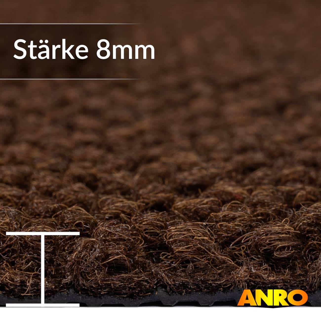 Schmutzfangmatte Fußmatte Fußabtreter Sauberlaufmatte Fußabstreifer Türmatte Bob extrem robust Braun