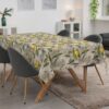 Tischdecke abwaschbar Tischwäsche Stoff Tischtuch Lotuseffekt Outdoor Gartentischdecke Baumwolle Polyester Zitrone