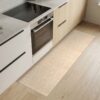 Küchenläufer Küchenteppich abwaschbar Teppichläufer Küche Läufer Flur Küchenvorleger rutschfest Uni Beige Breite 67cm