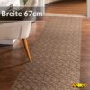 Küchenläufer Küchenteppich abwaschbar Teppichläufer Küche Läufer Flur Küchenvorleger rutschfest Rattanoptik Breite 67cm
