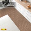 Küchenläufer Küchenteppich abwaschbar Teppichläufer Küche Läufer Flur Küchenvorleger rutschfest Rattanoptik Breite 67cm