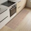 Küchenläufer Küchenteppich abwaschbar Teppichläufer Küche Läufer Flur Küchenvorleger rutschfest Uni Braun Breite 67cm