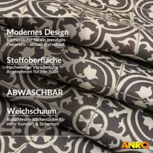 Küchenläufer Küchenteppich abwaschbar Teppichläufer Küche Läufer Flur Küchenvorleger rutschfest Stella Breite 67cm