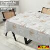 E50010F_SQ_91 Wachstuch Tischdecke abwaschbar Wachstischdecke pflegeleicht Lotuseffekt Outdoor Gartentischdecke Landhaus Blumen