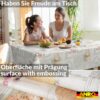 E50010F_SQ_90 Wachstuch Tischdecke abwaschbar Wachstischdecke pflegeleicht Lotuseffekt Outdoor Gartentischdecke Landhaus Blumen