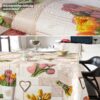 Wachstuch Tischdecke abwaschbar Wachstischdecke pflegeleicht Lotuseffekt Outdoor Gartentischdecke Herzensfrühling