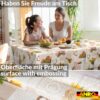 Wachstuch Tischdecke abwaschbar Wachstischdecke pflegeleicht Lotuseffekt Outdoor Gartentischdecke Herzensfrühling