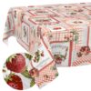 Wachstuch Tischdecke abwaschbar Wachstischdecke pflegeleicht Lotuseffekt Outdoor Gartentischdecke Erdbeeren