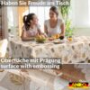 Wachstuch Tischdecke abwaschbar Wachstischdecke pflegeleicht Lotuseffekt Outdoor Gartentischdecke Eichen-Glow
