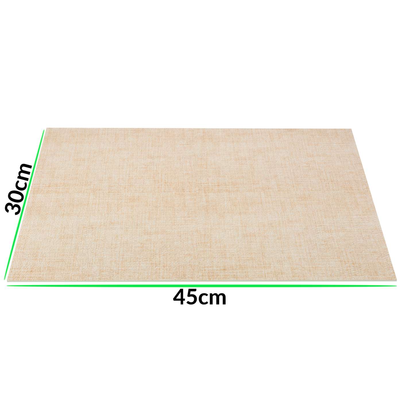 Tischset Platzset Platzdeckchen abwaschbar Tischuntersetzer PVC hitzebeständig Leinen Beige 30x45cm