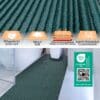 Badematte Uni Dunkelgrün 40cmx200cm – Ansicht 2