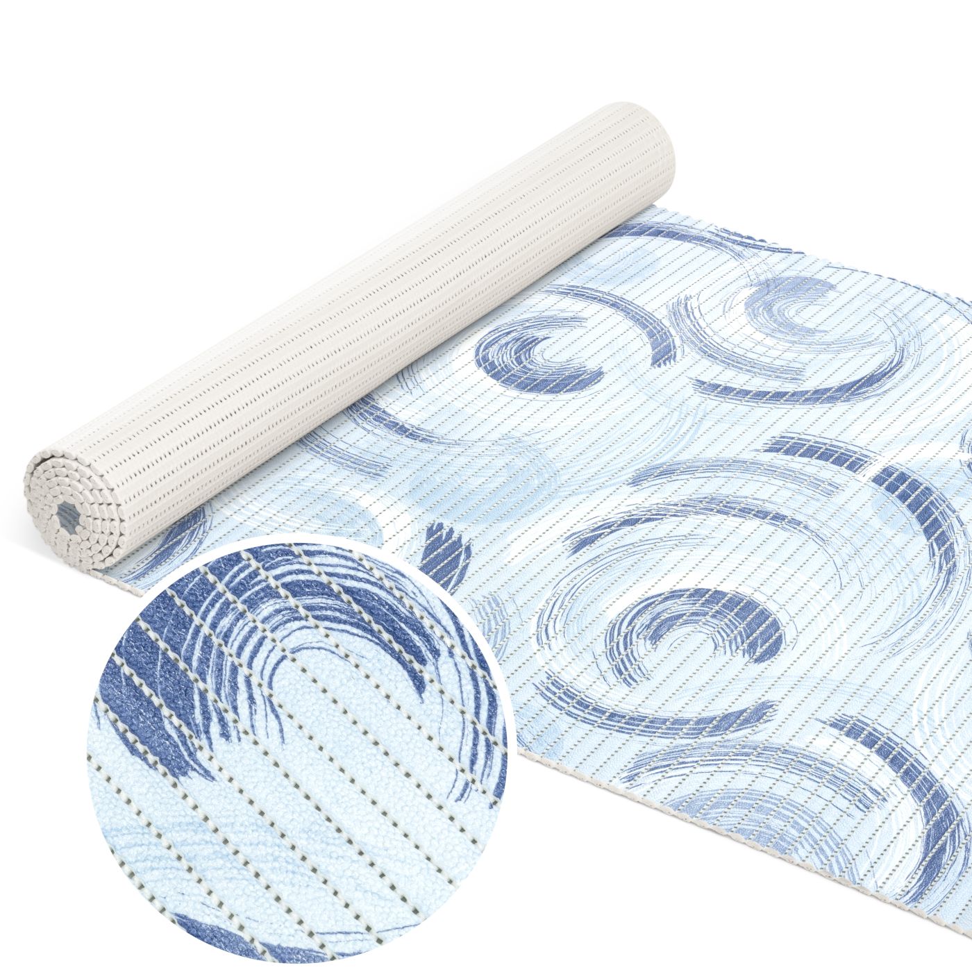 ANRO Schaum-Badematte pflegeleicht Kreis rutschfeste Duschmatte mit Drainage, Höhe 5 mm, schnelltrocknend, Drainage, hält die füße warm, isolierend, Kunststoff, Rechteckig, Weichschaummatte 100x65cm Rechteckig RAW Blau