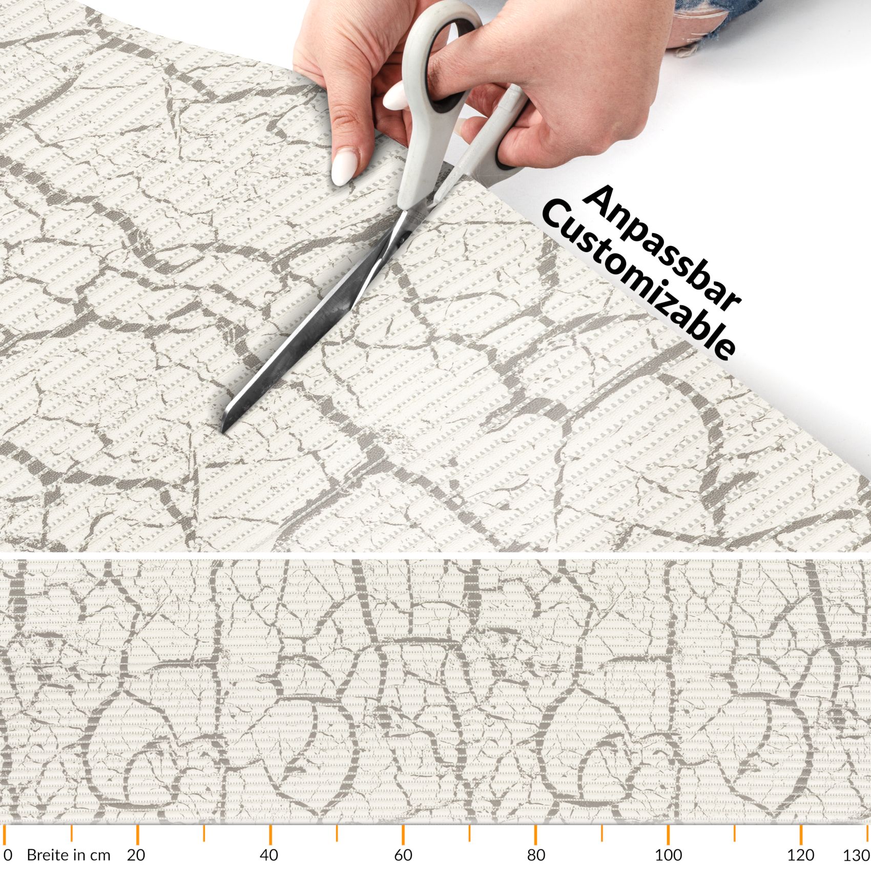 Badematte Marmor Grau 100x60cm