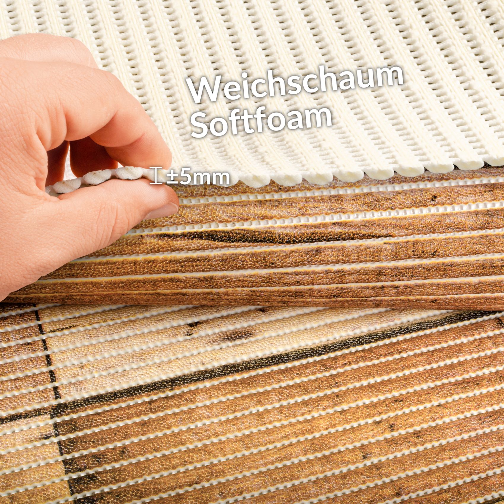 Badematte Holz Braun 65cmx75cm