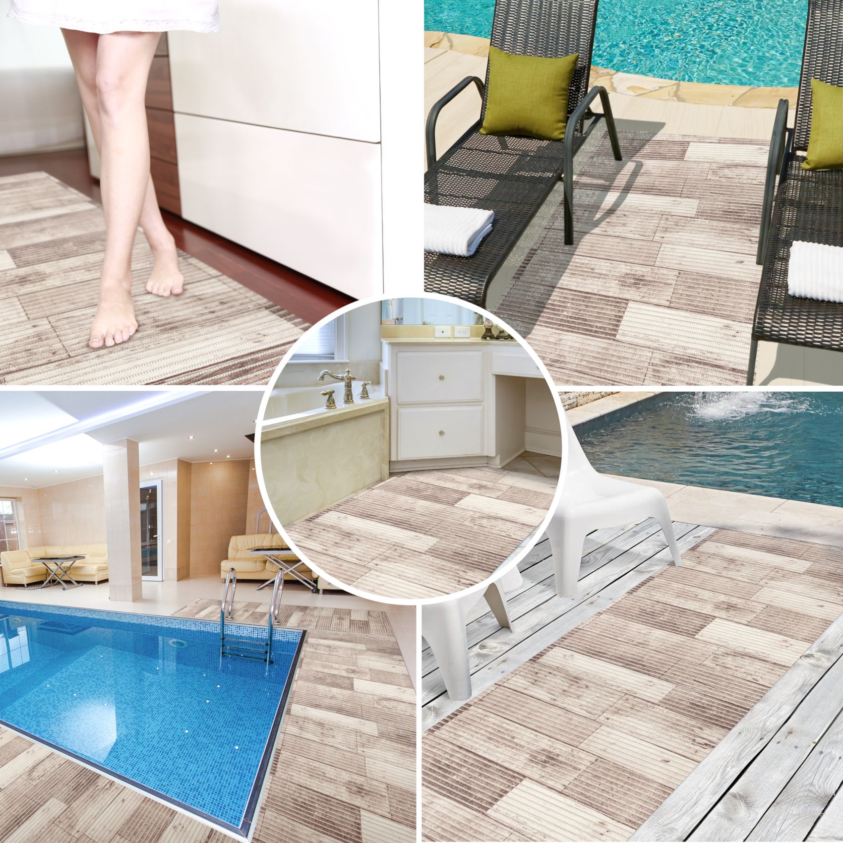 Badematte Holz 60x120cm