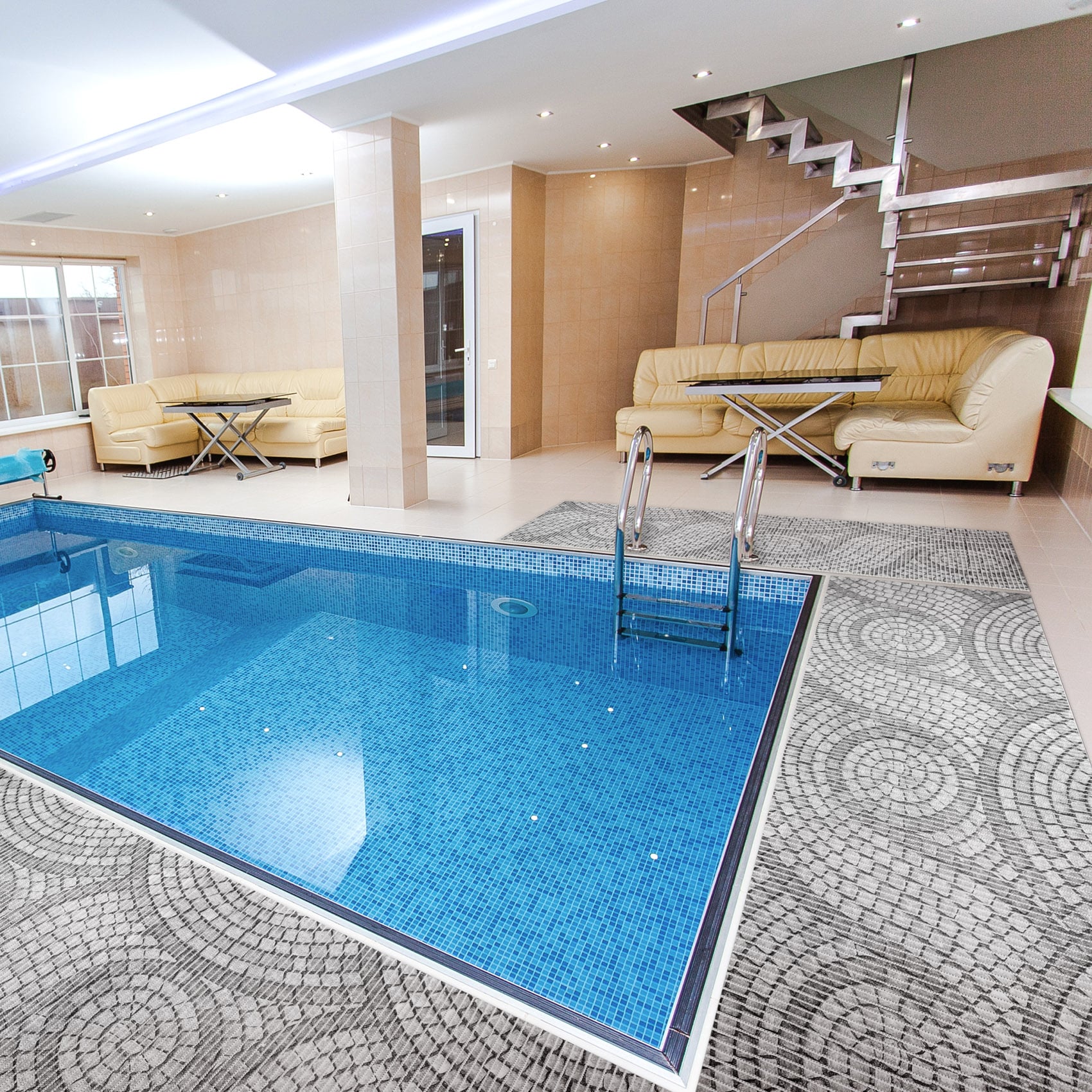 Mosaiksteine Steine in Grau 300x60cm