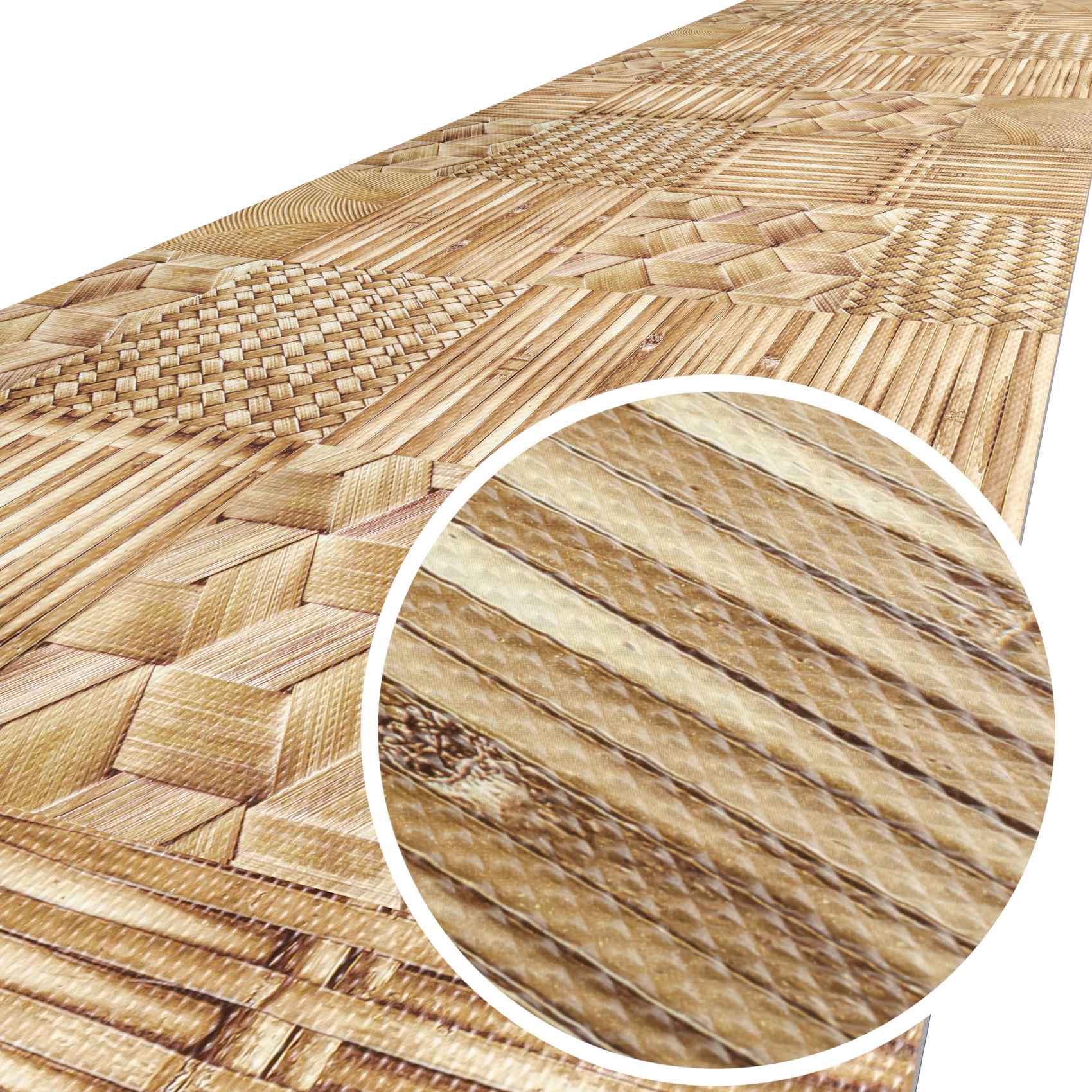 Teppich Küchenläufer Teppichläufer Läufer Flur abwischbar PVC Mirza Vimini Beige 50x90cm