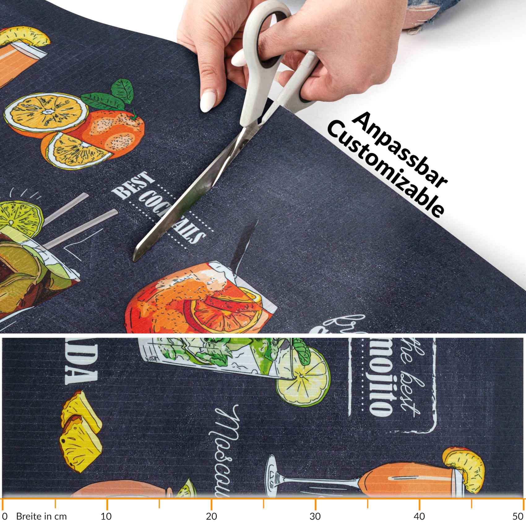 Küchenläufer waschbar Textil + PVC Küchenteppich rutschfest Sprinty Pub Mehrfarbig 50x85cm