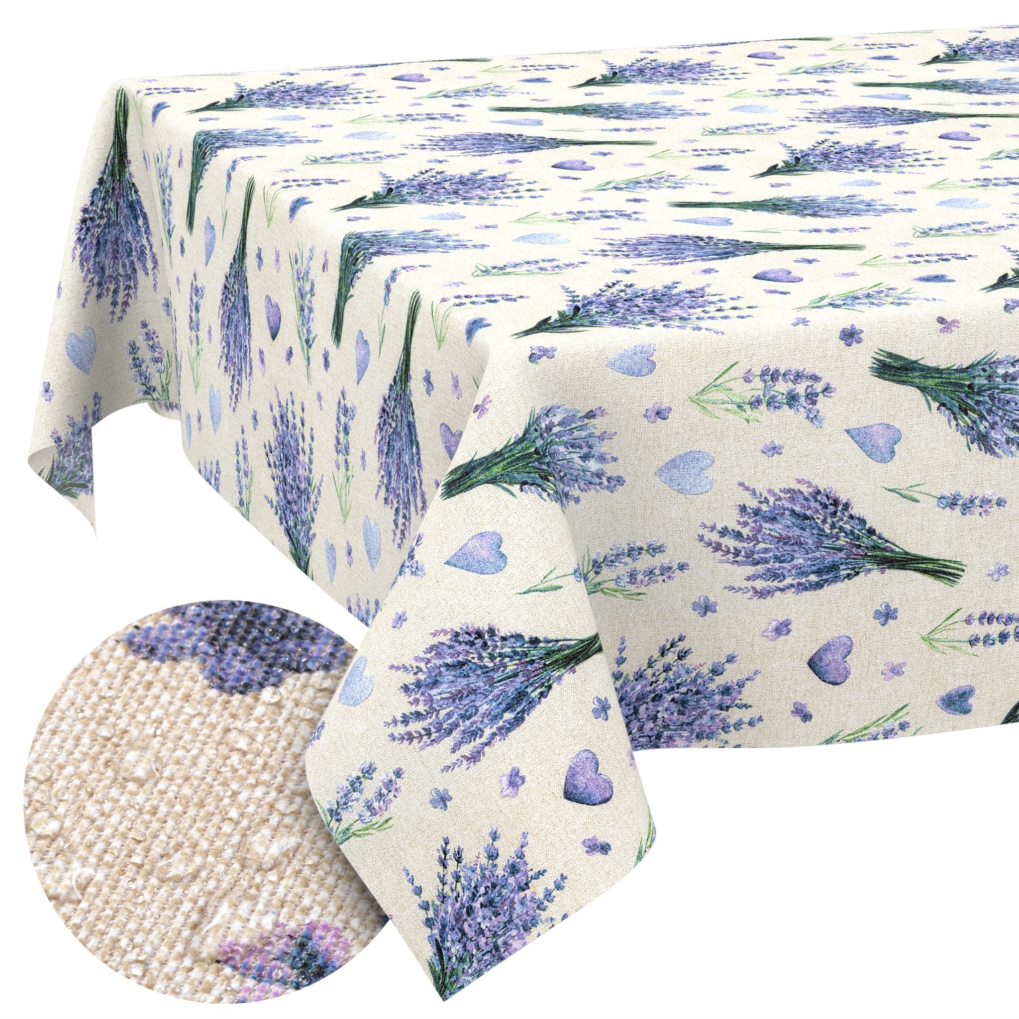 Tischdecke abwaschbar Tischwäsche Gartentischdecke Tafeldecke Lotuseffekt Lavendel