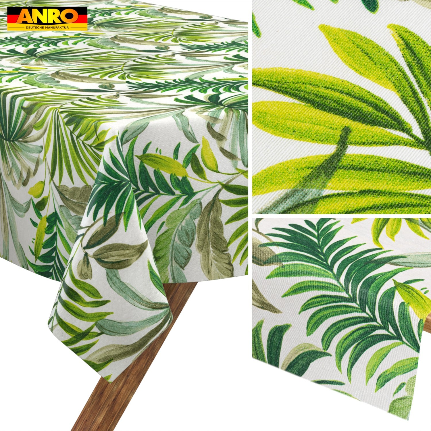 Tischdecke abwaschbar Tischwäsche Gartentischdecke Tafeldecke Lotuseffekt Palmen