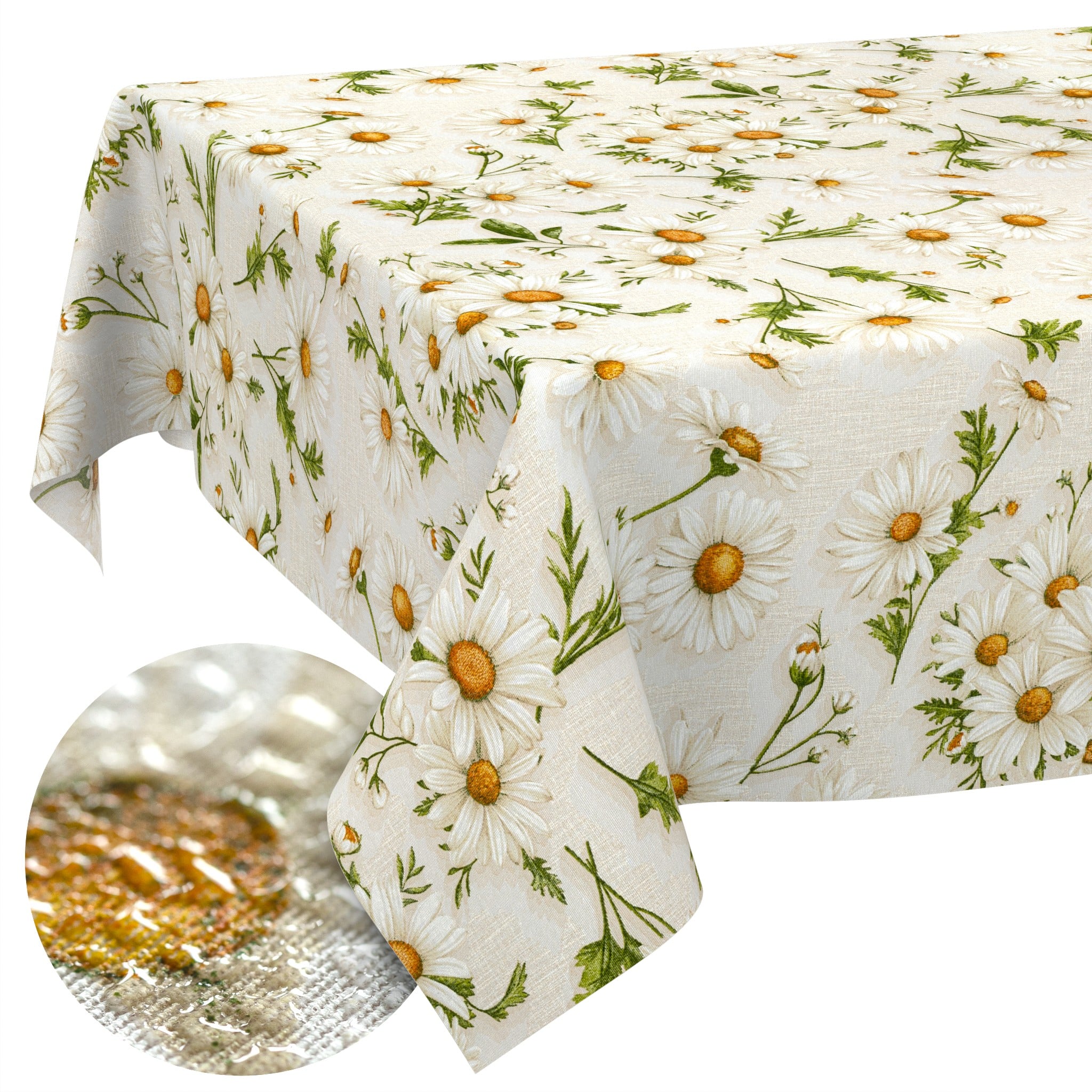 Tischdecke abwaschbar Tischwäsche Gartentischdecke Tafeldecke Lotuseffekt Margeriten