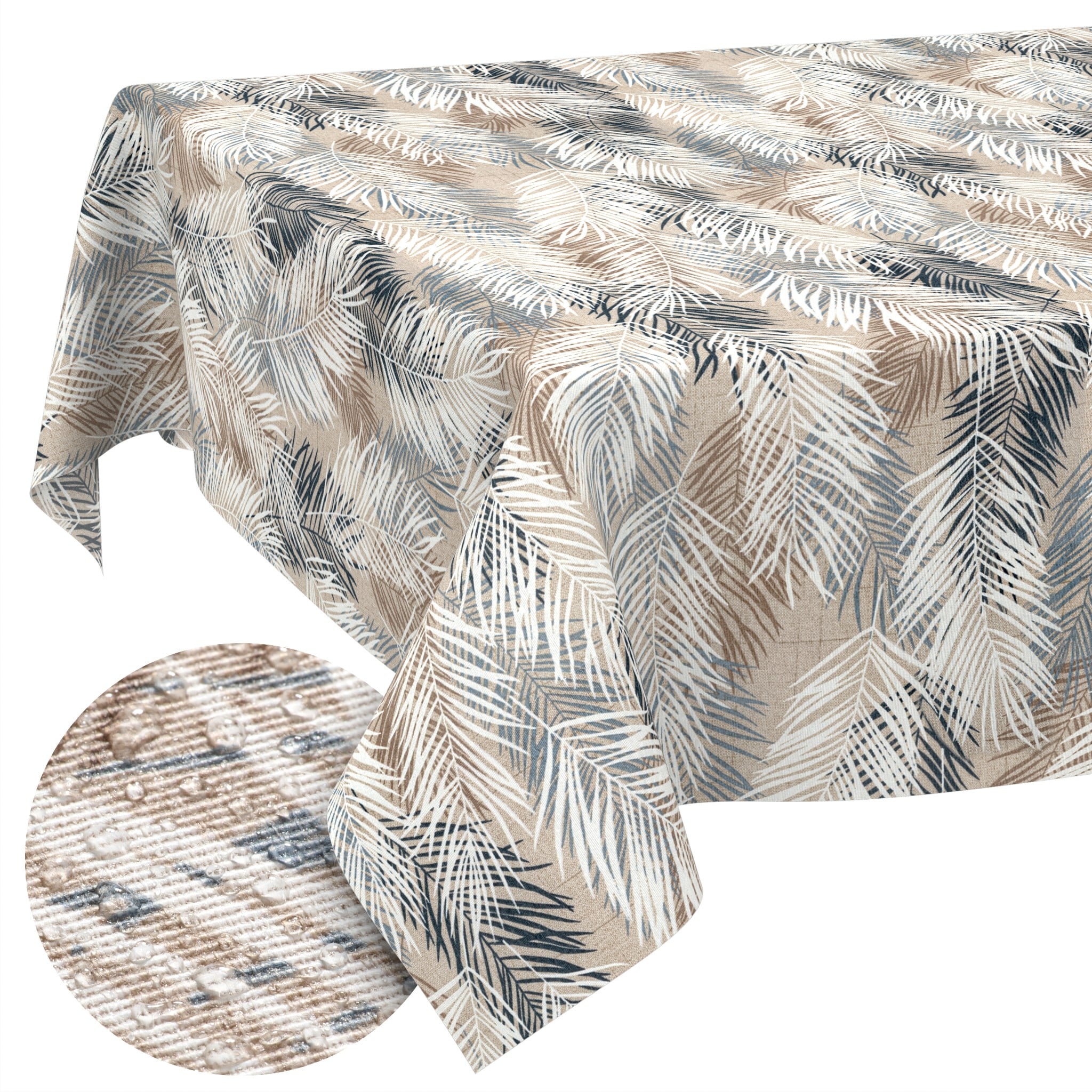 Tischdecke abwaschbar Tischwäsche Gartentischdecke Tafeldecke Lotuseffekt Federn