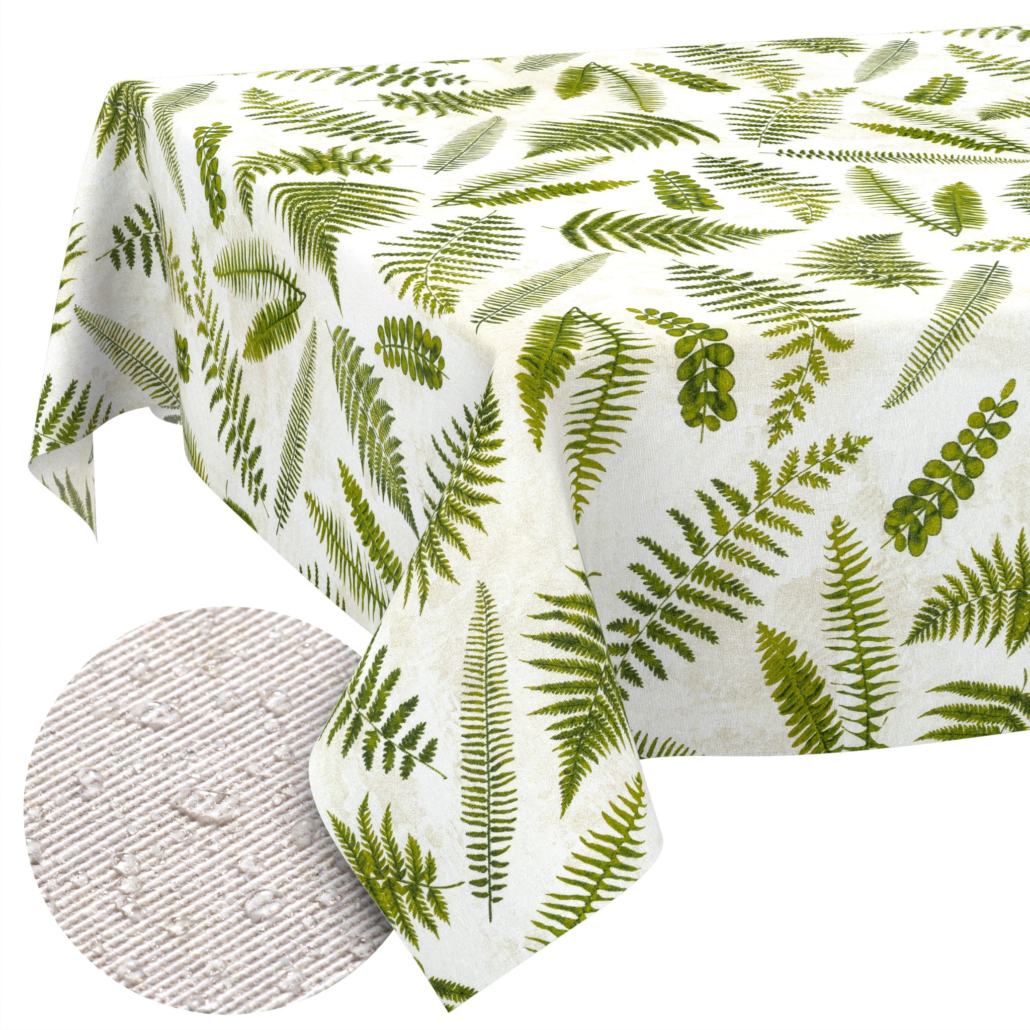 Tischdecke abwaschbar Tischwäsche Gartentischdecke Tafeldecke Lotuseffekt Farn