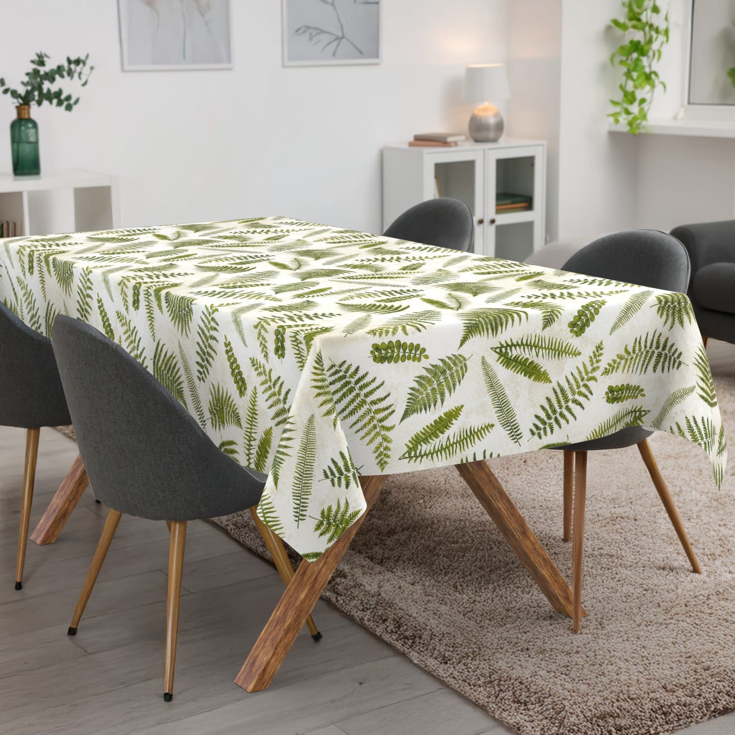 Tischdecke abwaschbar Tischwäsche Gartentischdecke Tafeldecke Lotuseffekt Farn