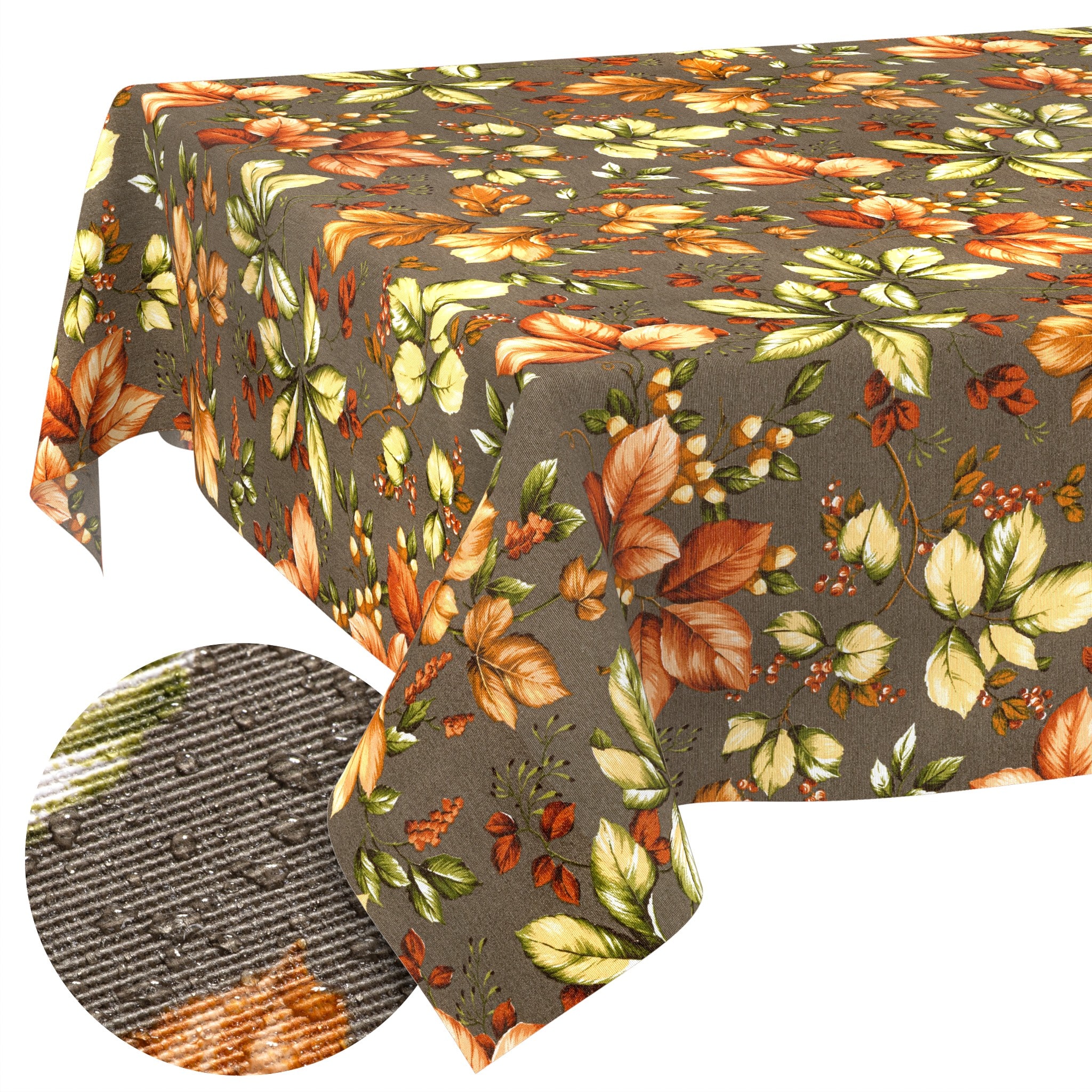 Tischdecke abwaschbar Tischwäsche Gartentischdecke Tafeldecke Lotuseffekt Herbst