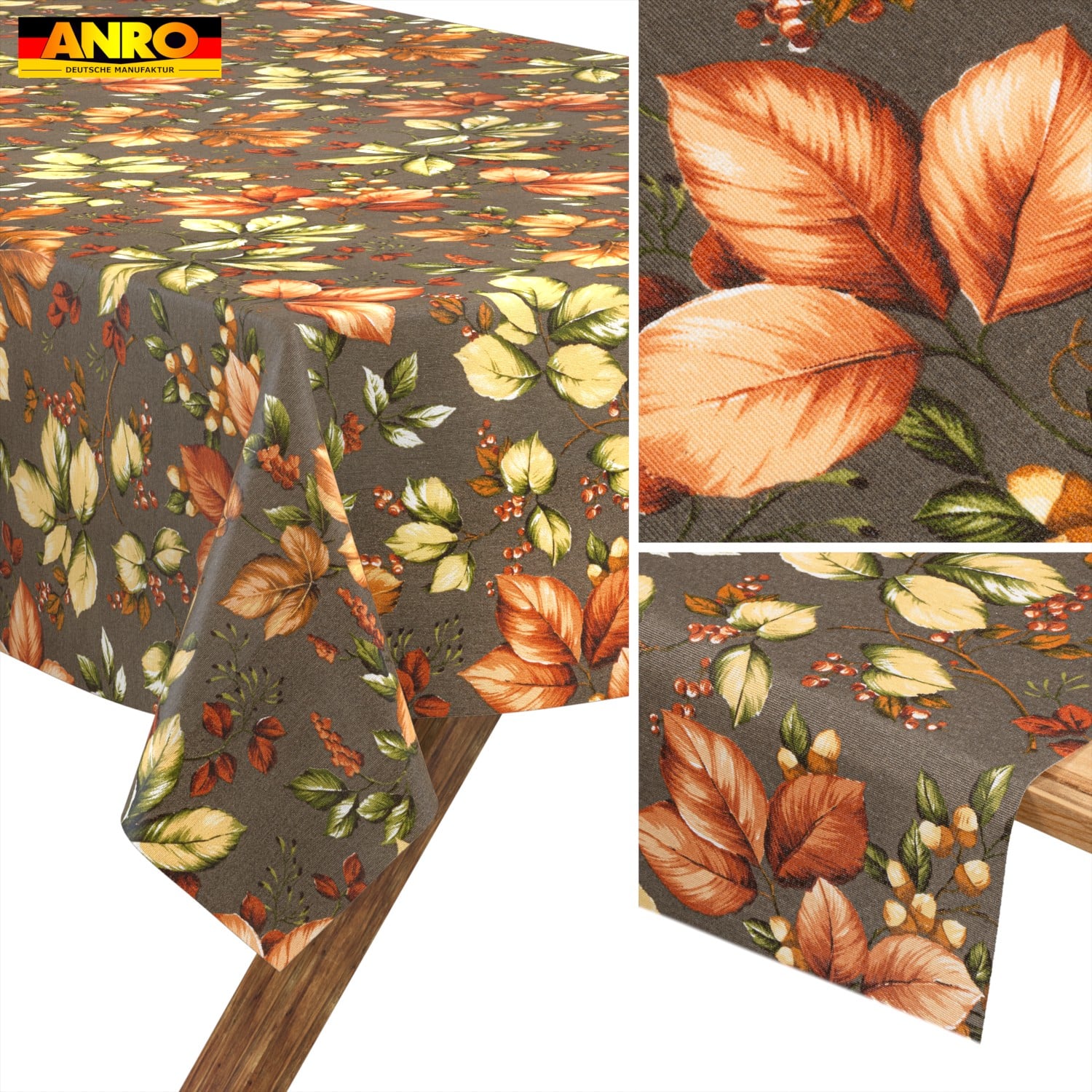 Tischdecke abwaschbar Tischwäsche Gartentischdecke Tafeldecke Lotuseffekt Herbst
