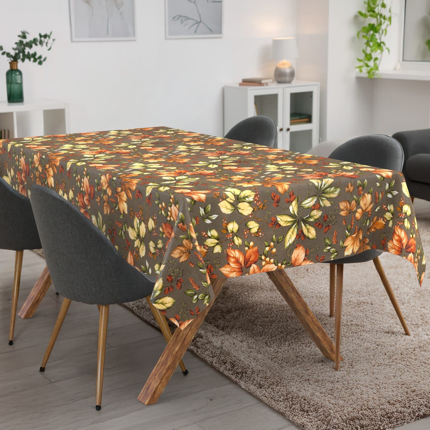Tischdecke abwaschbar Tischwäsche Gartentischdecke Tafeldecke Lotuseffekt Herbst