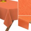 Tischdecke abwaschbar Tischwäsche Gartentischdecke Leinenoptik Baumwolle Polyester Orange