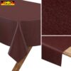 Tischdecke abwaschbar Tischwäsche Gartentischdecke Leinenoptik Baumwolle Polyester Bordeaux