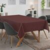 Tischdecke abwaschbar Tischwäsche Gartentischdecke Leinenoptik Baumwolle Polyester Bordeaux