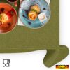 Tischdecke abwaschbar Tischwäsche Gartentischdecke Leinenoptik Baumwolle Polyester Olivgrün