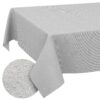 Tischdecke abwaschbar Tischwäsche Gartentischdecke Leinenoptik Baumwolle Polyester Grau