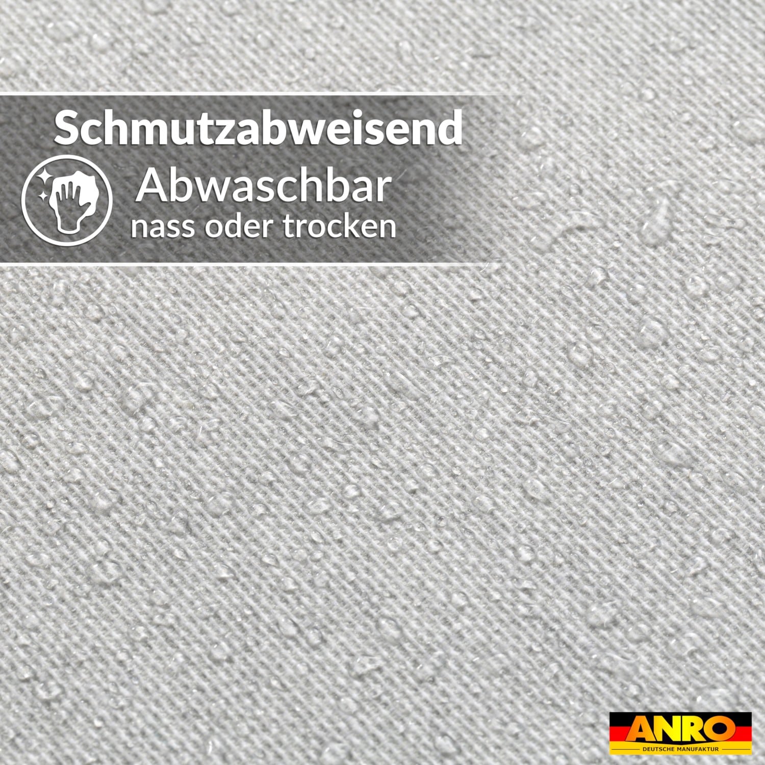 Tischdecke abwaschbar Tischwäsche Gartentischdecke Leinenoptik Baumwolle Polyester Grau