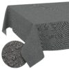Tischdecke abwaschbar Tischwäsche Gartentischdecke Leinenoptik Baumwolle Polyester Dunkelgrau