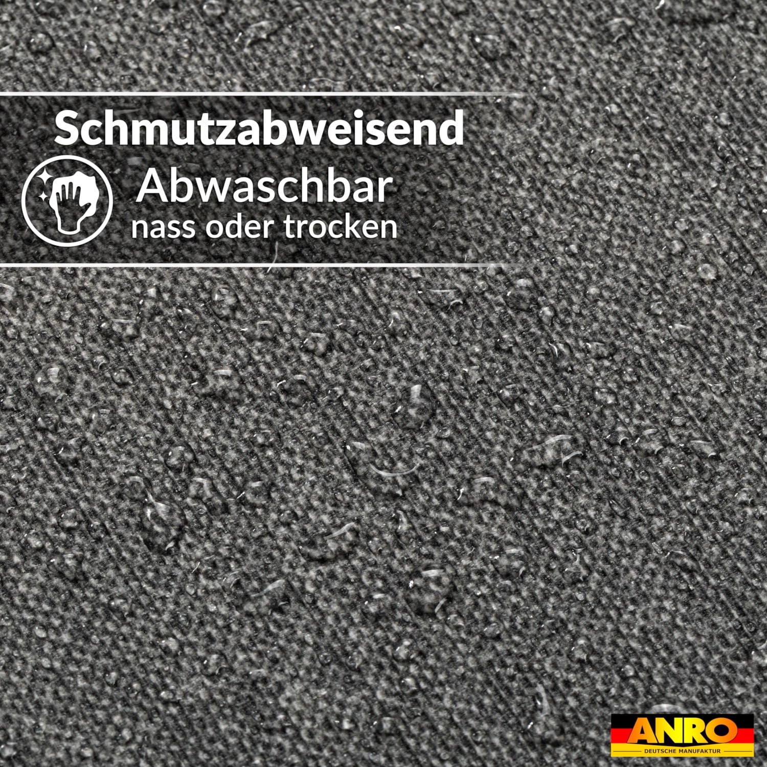 Tischdecke abwaschbar Tischwäsche Gartentischdecke Leinenoptik Baumwolle Polyester Dunkelgrau